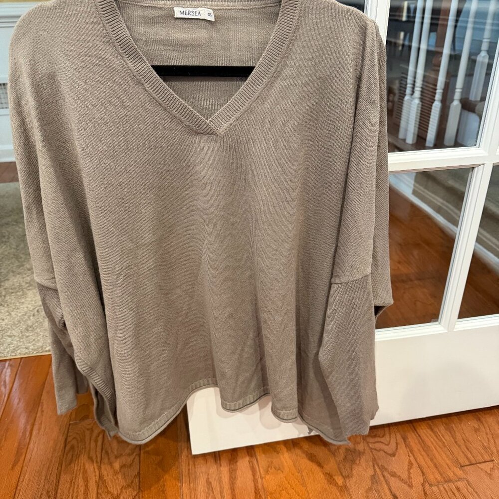 Mersea Catalina V-Neck Sweater - Taupe - O/S